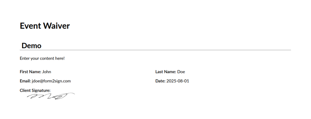 signed contract as pdf